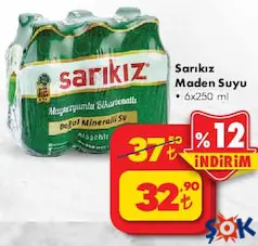 SARIKIZ MADEN SUYU 6X250 ML